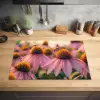 Bloemen - Paars - Bijen Inductie beschermer vinyl 3mm klein -sfeer5
