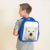 Schattige Ijsbeer Kinderrugzak - Blauw middel -sfeer2