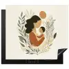 Illustratie - Moeder - Kind - Liefdevol Inductie beschermer vinyl 3mm middel -3d