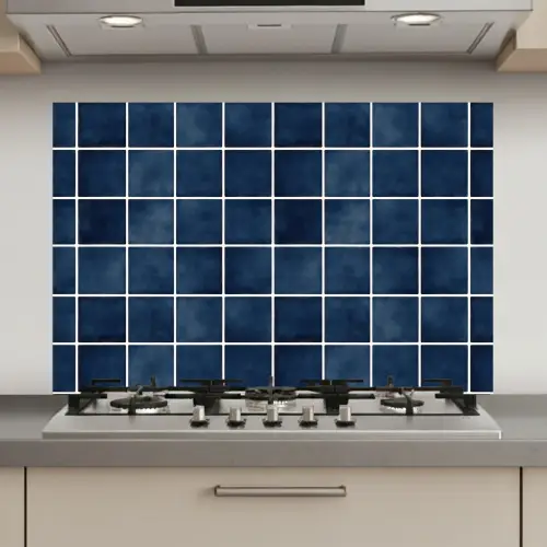 Tegel - Modern - Blauw keuken achterwand spatscherm klein 900 -3d_website