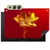 Bloem - Goud - Glazen Inductie beschemer met haakjes klein -3d