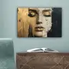 Abstract - Goud - Gezicht - Lippen canvas 2cm klein -sfeer4