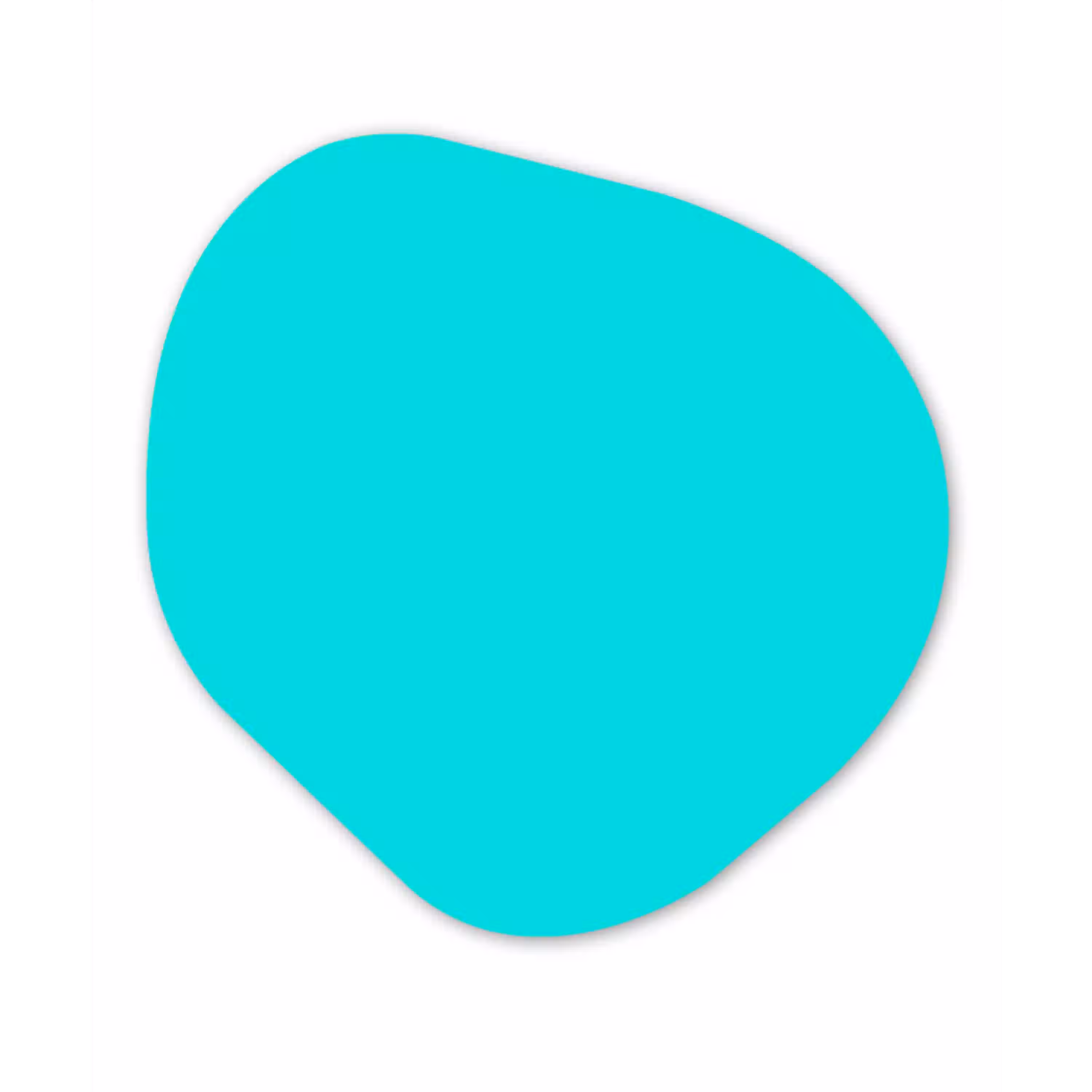 Vivid - Aquamarine - Turkoois Wandcirkel Organisch Forex 3mm klein 629 -3d
