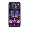 Sierlijk - Bloemen - Vlinder - Paars Telefoonhoesje iPhone 17 Pro klein -3d