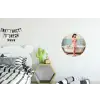 Badkamer - Vrouw - Roze Wandcirkel aluminium klein -kinderkamer