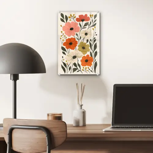 Veldbloemen - Stengels - Blaadjes - Groen plexiglas 5mm klein -sfeer6