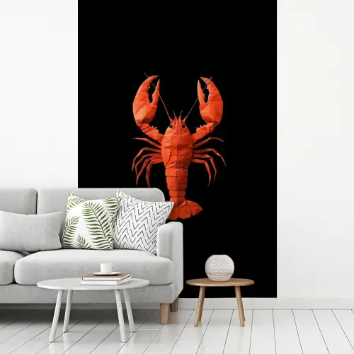 Kreeft - Papier - Origami papier - Rood fotobehang vinyl groot -woonkamer