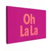 Oh la la - Luipaardprint - Roze Tuinposter op houten frame 2 cm dik klein -3d