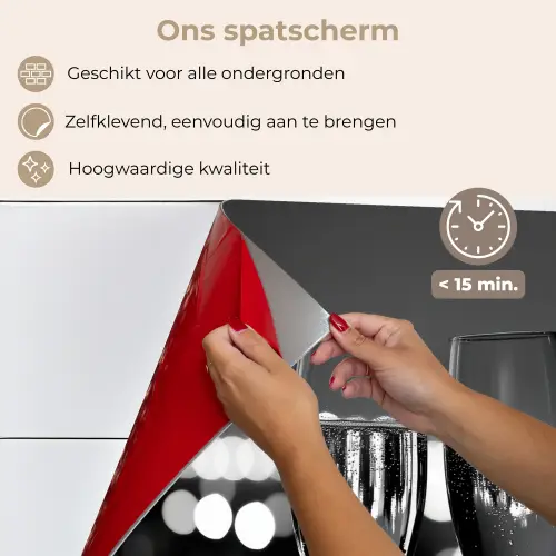 Bubbels - Proosten - Champagneglazen - Stadslichten keuken achterwand spatscherm klein -spatscherm_NL
