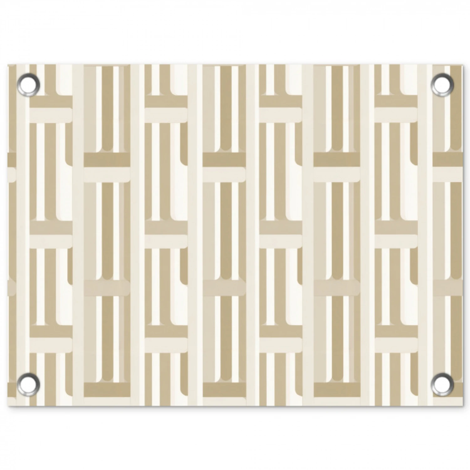 Modern - Geometrisch - Beige tuinposter los doek klein 239 -3d