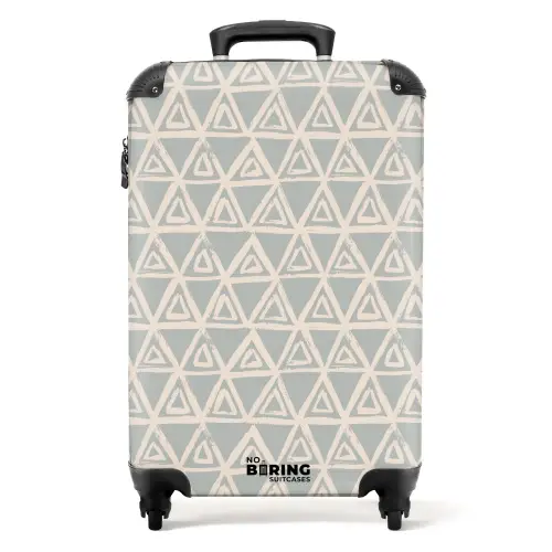 Herhalende driehoekstructuur in pastel NBS - Handbagage koffer - Volwassenen Unisex middel -productfoto_recht
