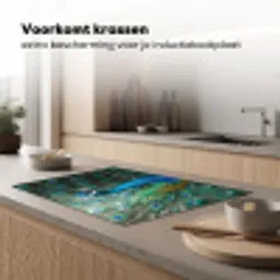 Pauw - Veren - Blauw Inductie beschermer vinyl 3mm klein -sfeer1