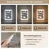 Zwart - Cake - Eten - Decoratie Light Box met kabel (Wandlamp) klein -USP_lichtkleurNL