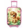 Paard - Bloemen - Vlinders Kinderkoffer - Roze klein -zz3dotto