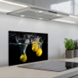 Citroen - Fruit - Stilleven - Water - Geel keuken achterwand spatscherm klein -3d_schuin