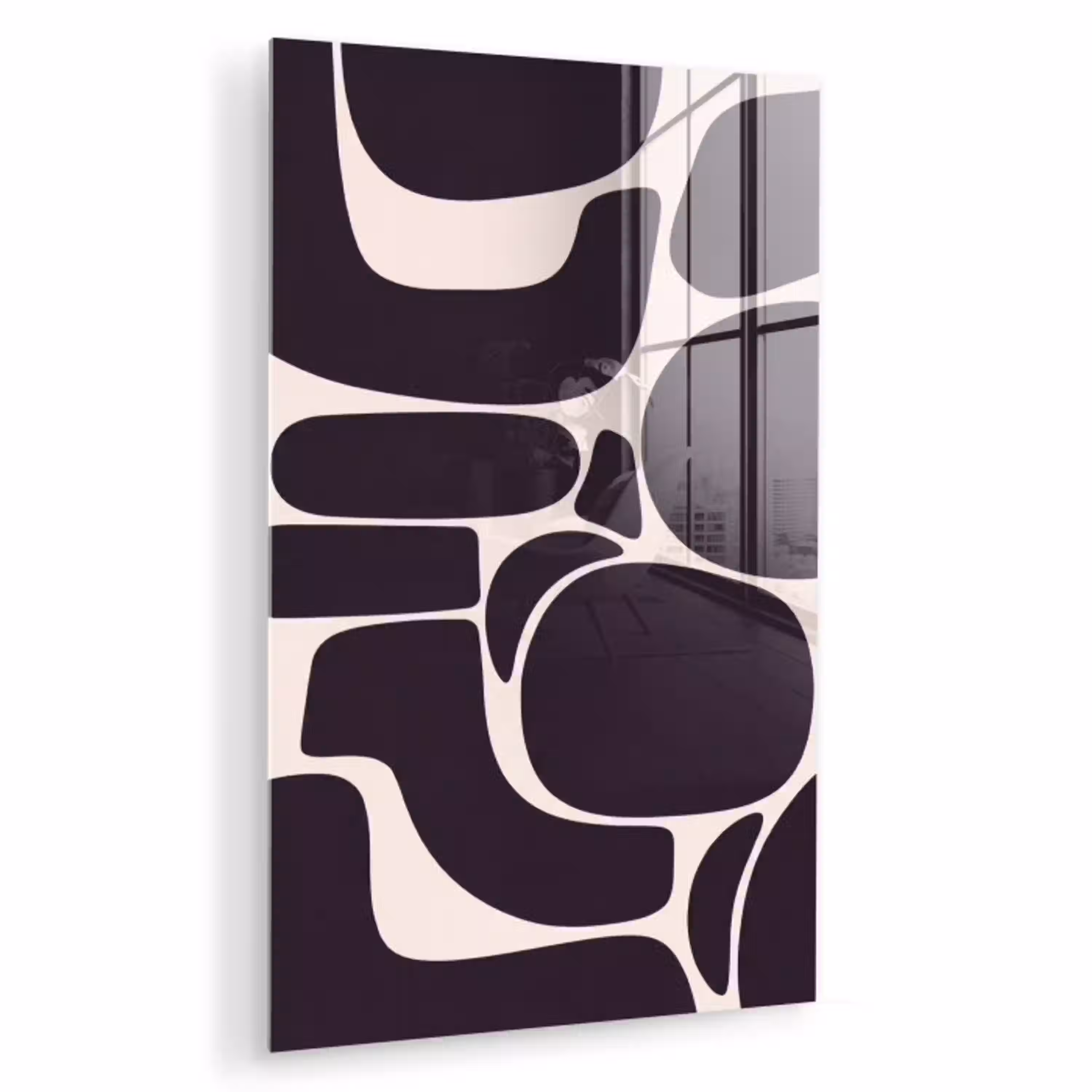 Patroon - Organisch - Zwart plexiglas 5mm klein -zzzproduct_nieuw
