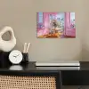 Pink - City - Bloemen poster papier klein -sfeer1
