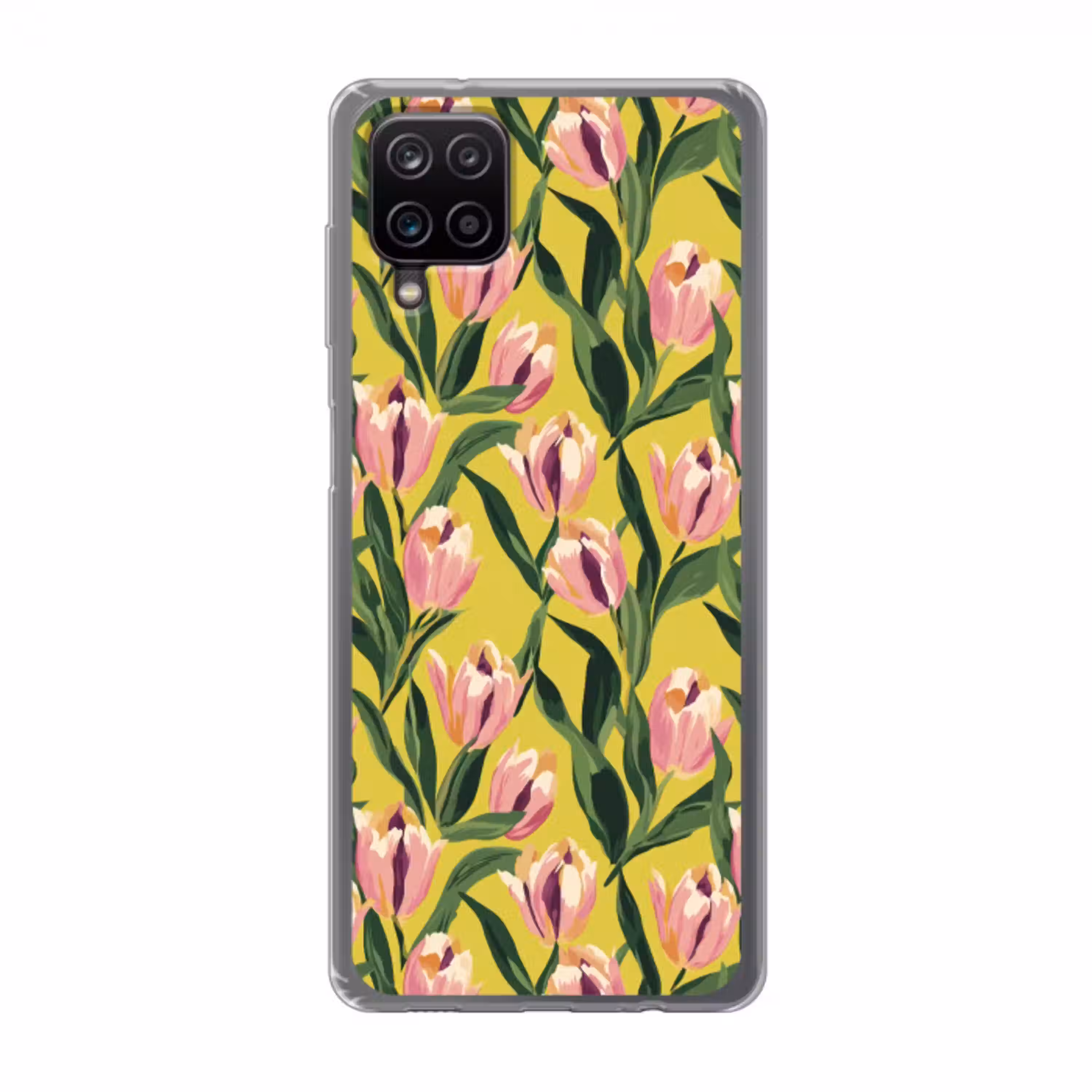Tulpen - Botanisch - Geel Telefoonhoesje Samsung Galaxy A12 klein 372 -3d