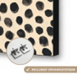 Stippen - Patroon - Zwart Textielframe zwart klein 947 -USP_ophangsysteemNL
