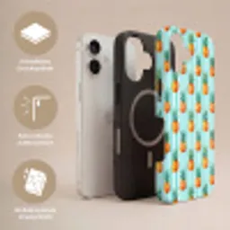 Ananas - Strepen - Groen Toughcase MagSafe Apple iPhone 17 klein 1017 -USP_Lagen_DE