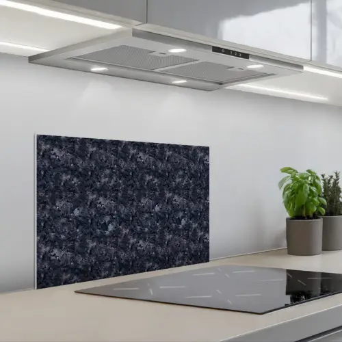 Grijs - Zwart - Patroon keuken achterwand spatscherm klein 900 -3d_schuin