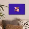 Yes fun - Kleurrijk - Collage-stijl canvas 2cm klein -sfeer1