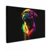 Puck - Hond - Verf - Kleuren Tuinposter op houten frame 2 cm dik klein -3d
