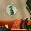 Dinosaurus - Turquoise - Stekels Wandcirkel Organisch Forex 3mm klein -sfeer3