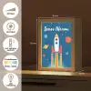 Raket - Planeten - Ruimte Light Box met kabel (Kinderlampje) klein -USP_NL