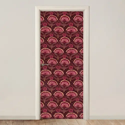 Antiek - Bloemen - Kleurrijk deurposter klein 289 -3d_beige