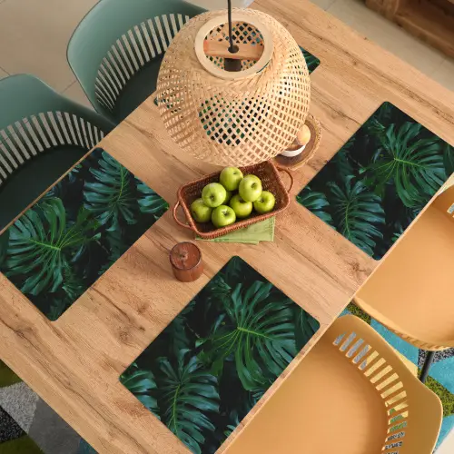 Monstera - Bladeren - Tropisch - Jungle Placemat vinyl groot -zzsfeer5_Kitchenyeah-website