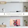 Planken - Boeken - Bladeren keuken achterwand spatscherm klein -voor_na_NL