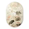 Bloemen - Japandi - Wabi sabi Wandcirkel Ovaal Glas middel -3d