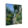Kat - Vrouw - Bloemen - Huis aluminium wit klein -3d