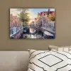 Brug - Stad - Huizen - Boot canvas 2cm klein -sfeer3