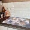 Penseelstreken - Schilderij - Beige Inductie beschermer vinyl 3mm klein -sfeer3