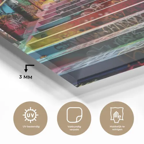 Trap - Graffiti - Kleuren - Kunst plexiglas 5mm klein -sfeer2