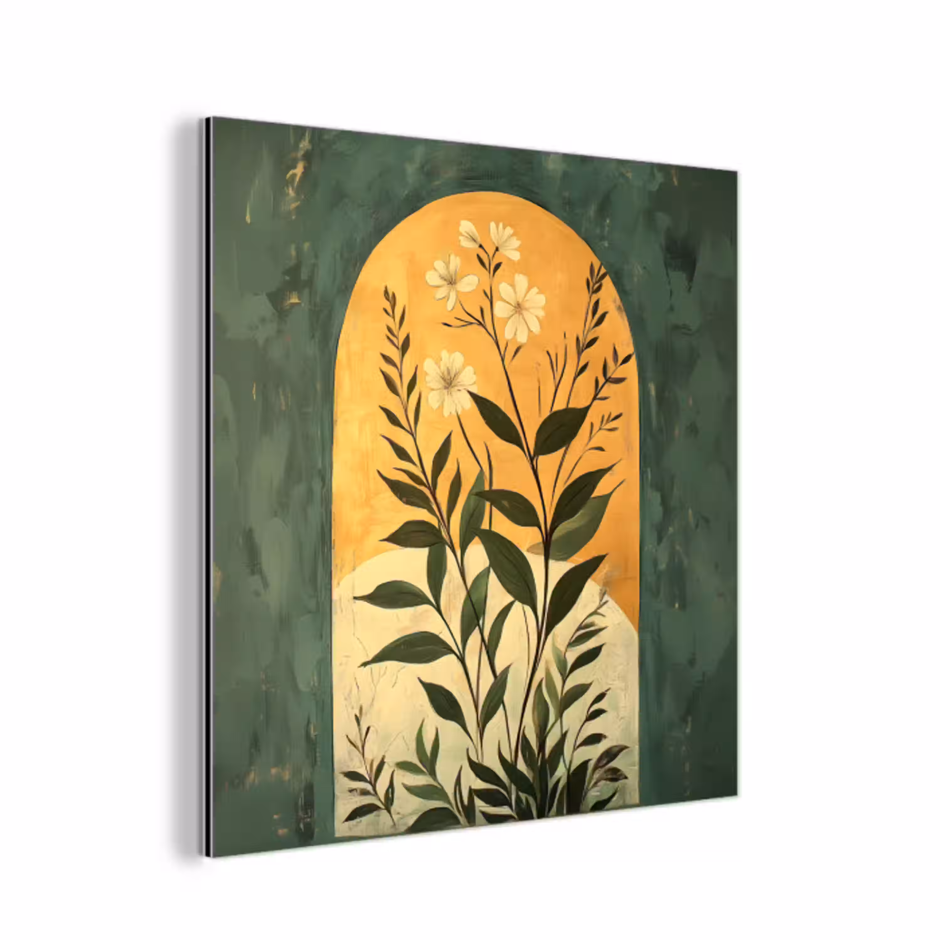 Plant - Bloemen - Wit aluminium wit klein -3d