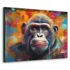 Aap - Gorilla - Graffiti - Dieren - Kleuren Textielframe zwart klein -3d
