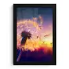 Paardenbloem - Bloemen - Zonsondergang - Horizon - Nacht fotolijst zwart zonder passe partout klein -3d