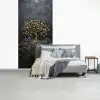 Bladeren - Goud - Boom - Rots fotobehang vinyl groot -slaapkamer
