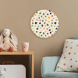 Patroon - Sterren - Kleurrijk Wandcirkel kunststof plaat 5mm dik klein 188 -tsfeer1_kind