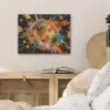 Explosie - Verfstructuur - Goud - Abstract PET vilt klein -sfeer3