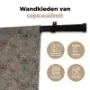 Donker - Bloemen - Sierlijk Wandkleed katoen klein 269 -sfeer2
