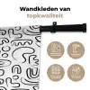 Vormen - Abstract - Zwart - Wit Wandkleed katoen klein 269 -sfeer2