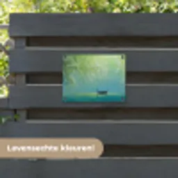 Bootje - Water - Bladeren - Bloesems tuinposter los doek klein -sfeer3