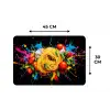 Spaghetti - Graffiti - Verf - Kleurrijk - Eten - Modern Placemat vinyl groot -specs
