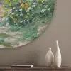 Kat - Vrouw - Bloemen - Huis Akoestische PET Vilt - Rond klein -sfeer5_closeup
