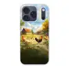 Kippen - Landelijke rust - Natuur Telefoonhoesje iPhone 17 Pro klein -3d