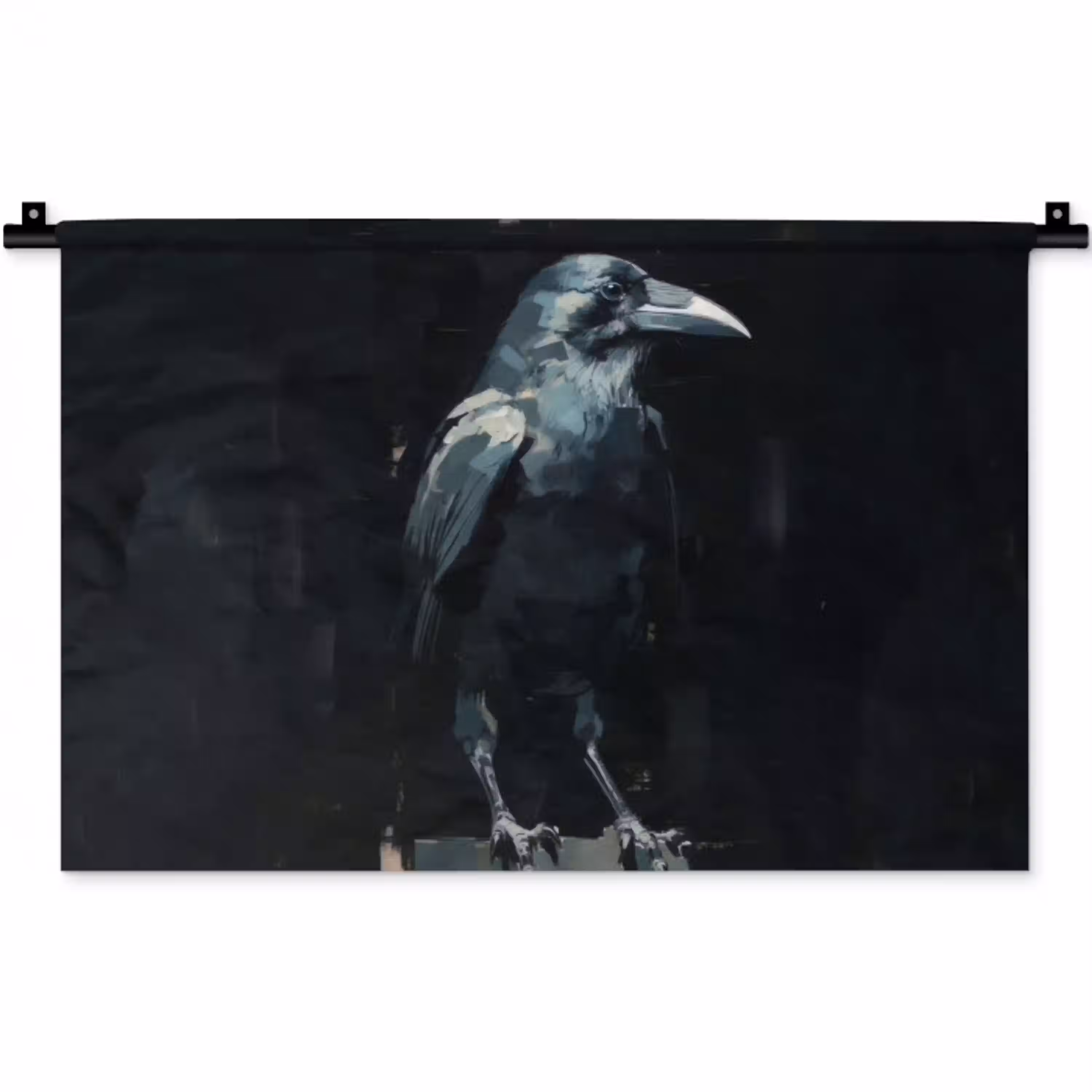 Raaf - Vogels - Zwart Wandkleed katoen klein -zz3d
